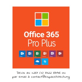 Logiciel Microsoft Office 365 Pro Plus 01 an