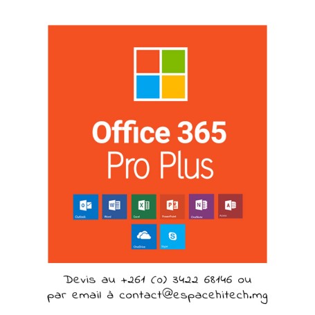 Logiciel Microsoft Office 365 Pro Plus 01 an