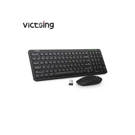 Pack Clavier AZERTY + Souris sans fil VicTsing PC238A