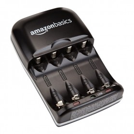 Chargeur de piles Ni-MH AA et AAA avec port USB AmazonBasics