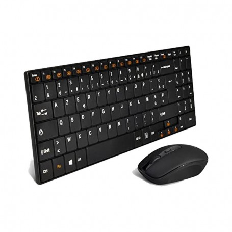 Pack Clavier AZERTY + Souris sans fil Advance CLS-SLIM-BK
