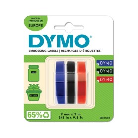 Etiquette DYMO 9mm 3m bleu noir rouge S0847750