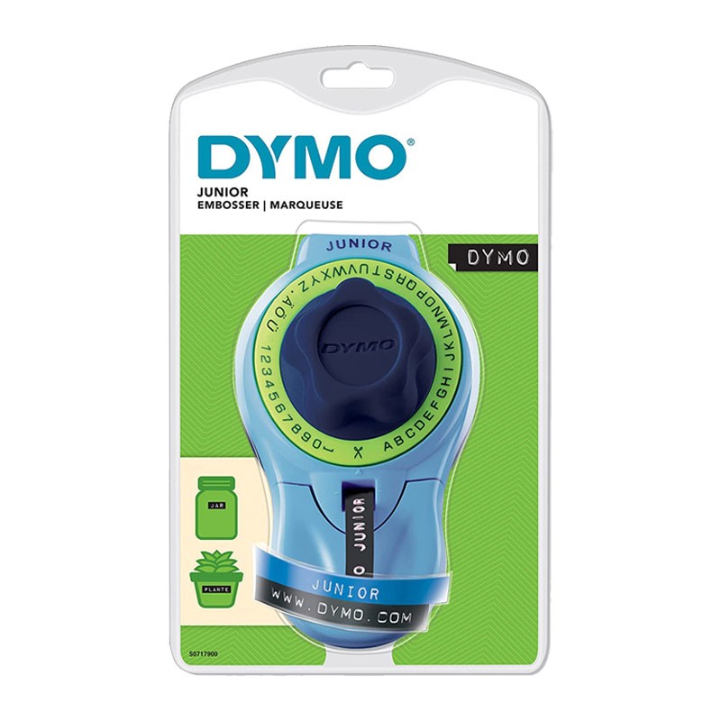 Étiqueteuse Dymo Junior - Embossage Manuel, Ruban 9mm, Bleu, Pour Enfants